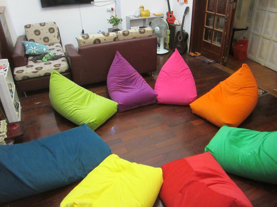 Ghế lười hạt xốp Kim tự tháp Size Đại (1,2 m x 1,5m) 